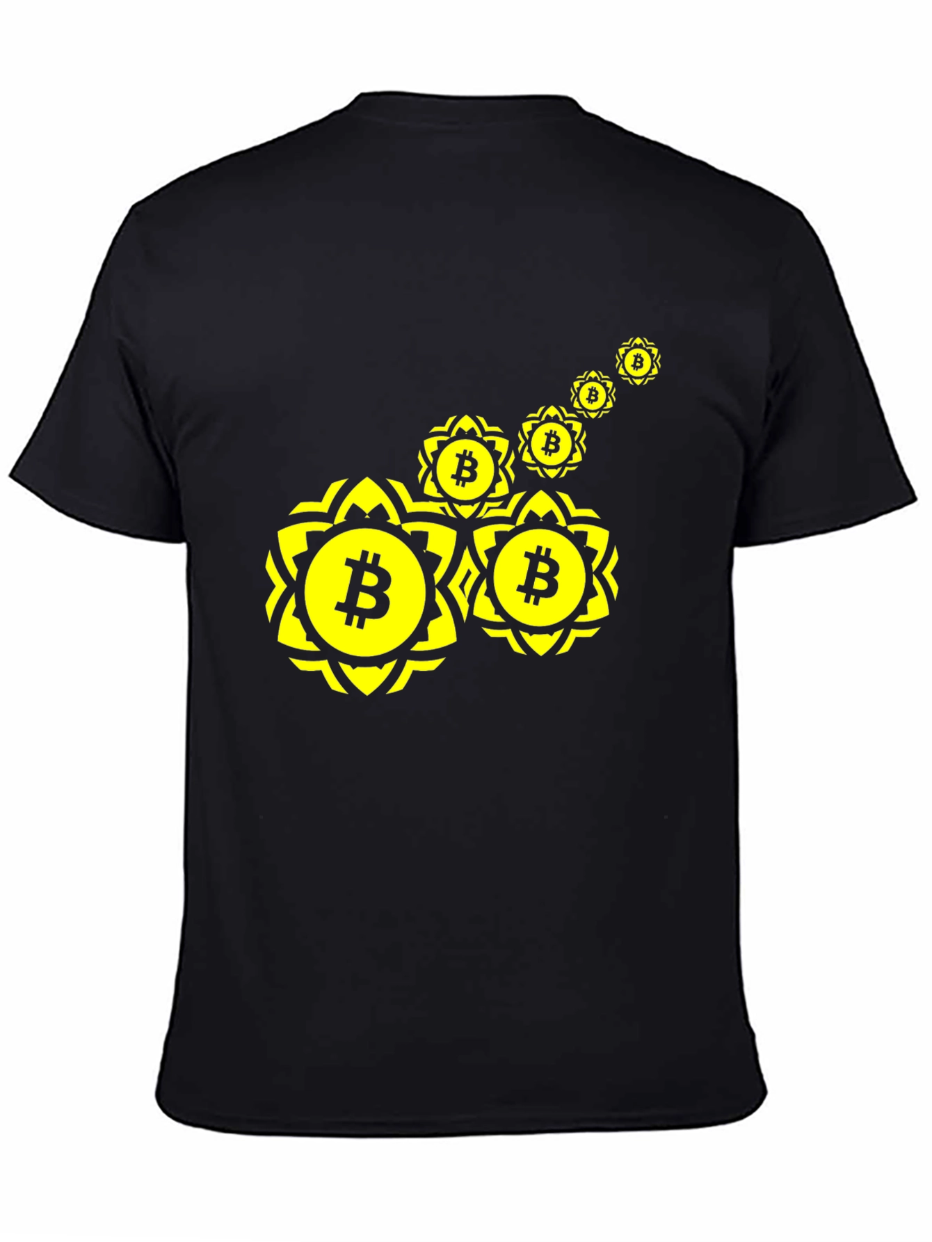 Bitcoin Floral T-Shirt - Crypto Style