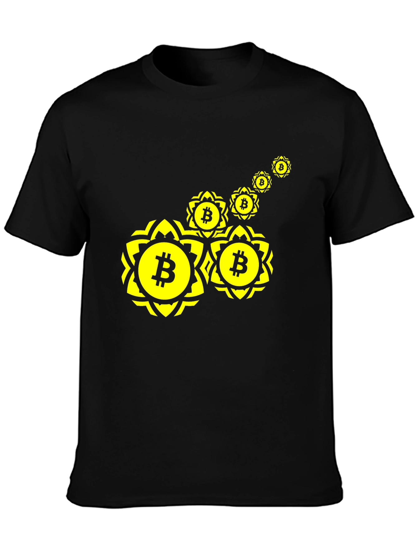 Bitcoin Floral T-Shirt - Crypto Style