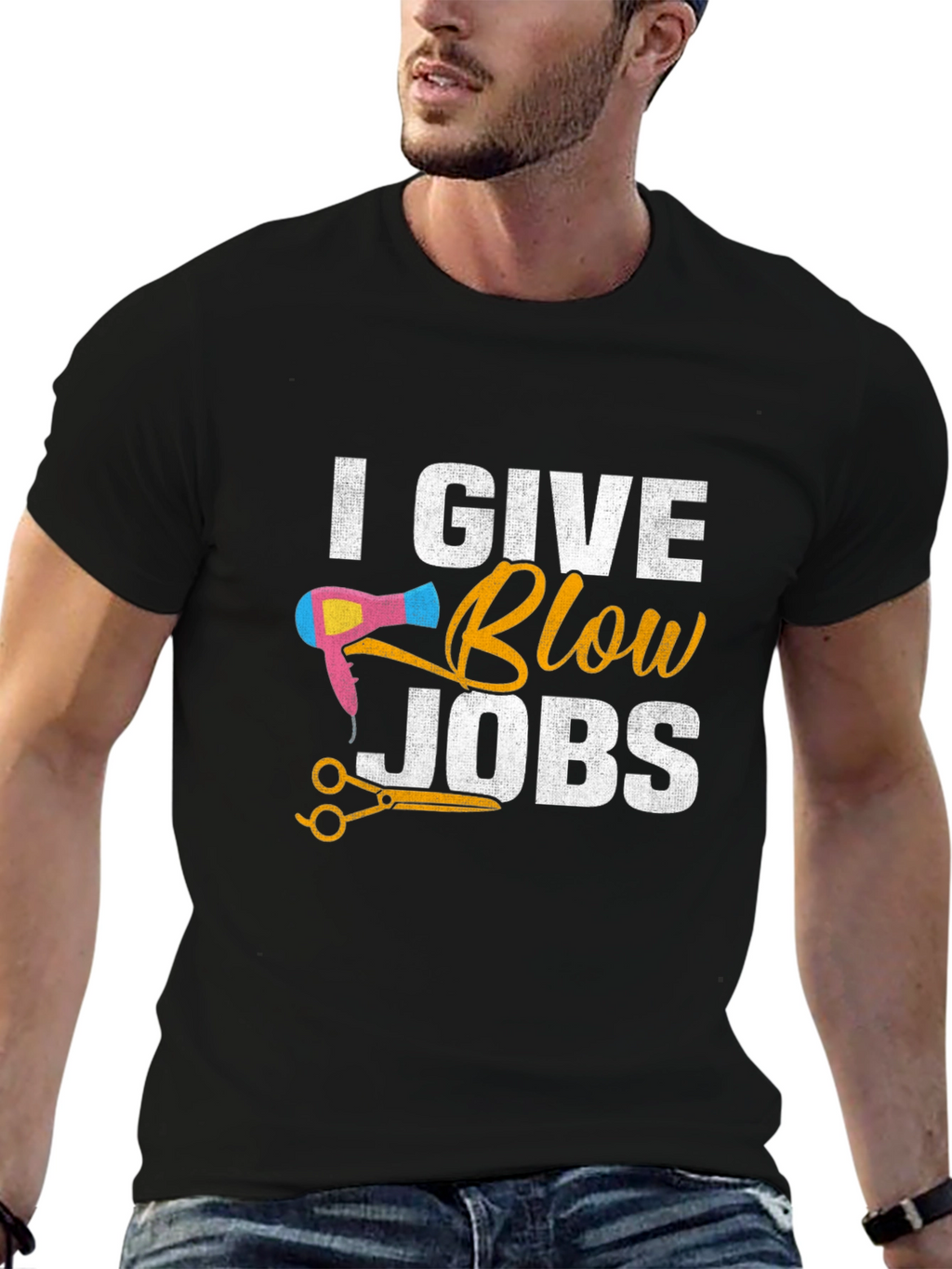 I Give Blow Jobs Funny Hairdresser Barber T-Shirt