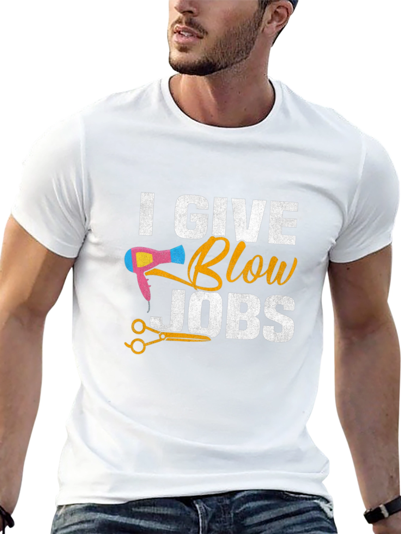 I Give Blow Jobs Funny Hairdresser Barber T-Shirt