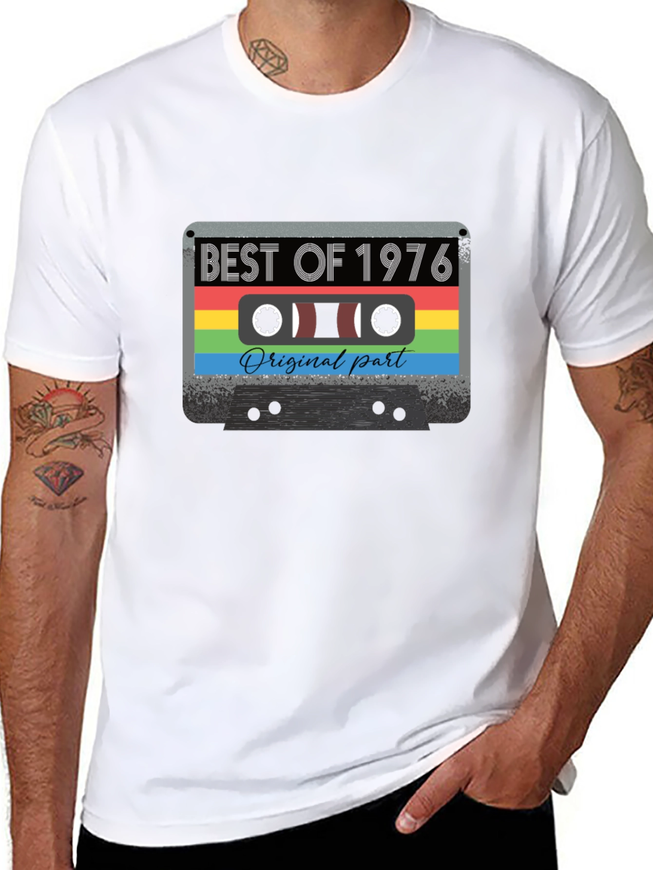 Best of 1976 Retro Cassette Tape Graphic T-Shirt