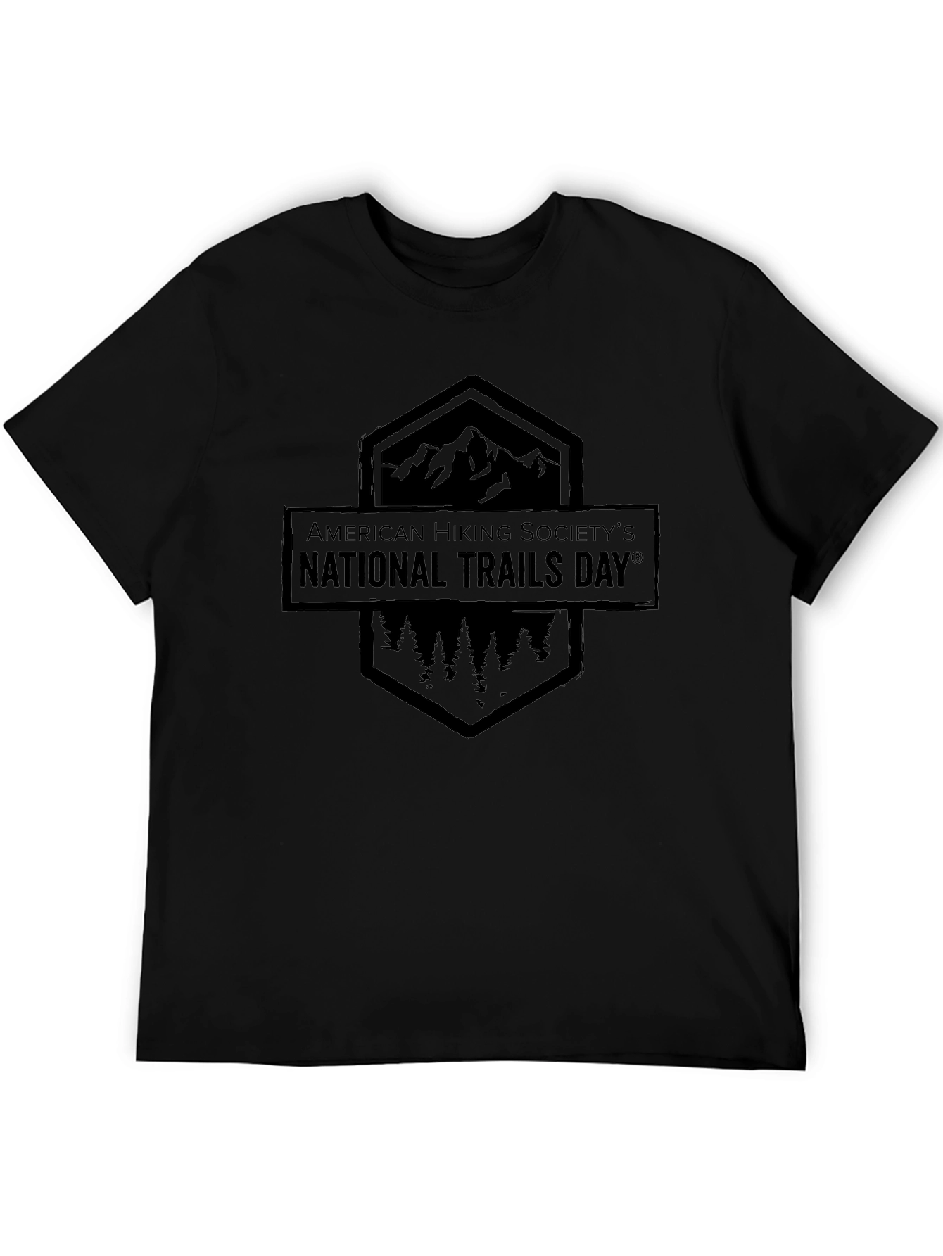 National Trails Day Black T-Shirt