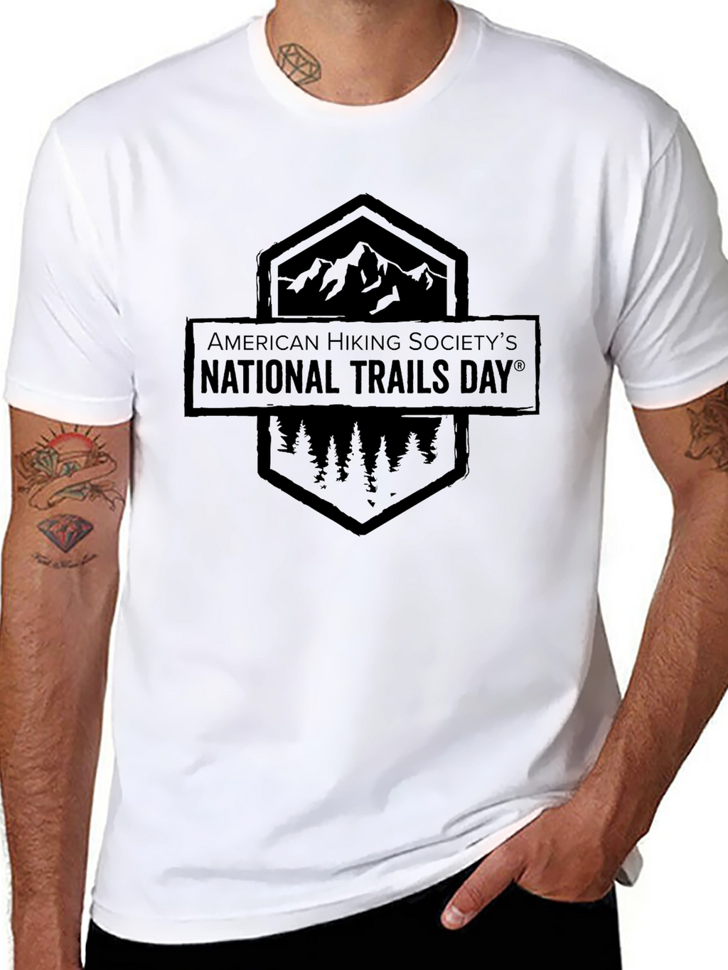 National Trails Day Black T-Shirt