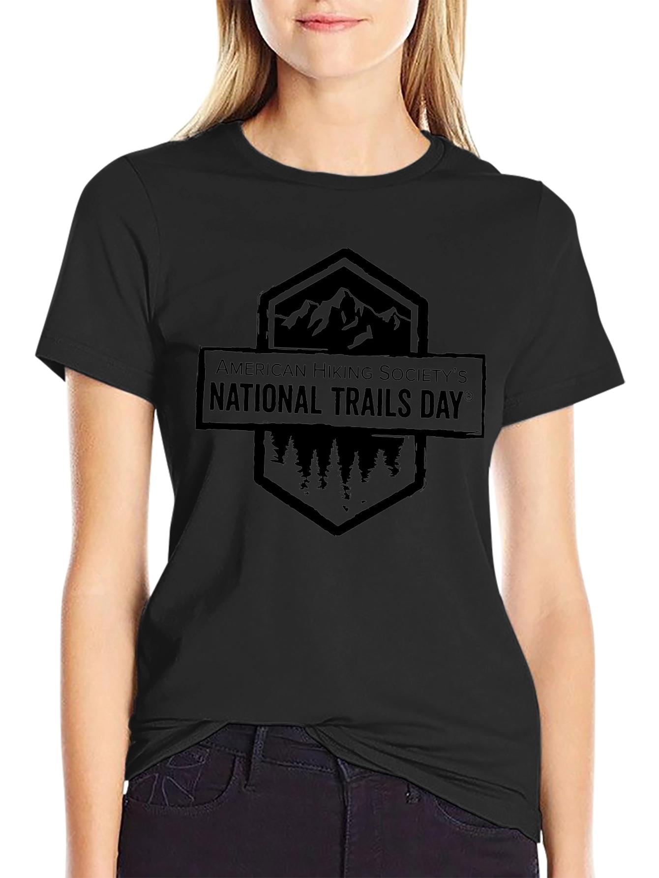 National Trails Day Black T-Shirt