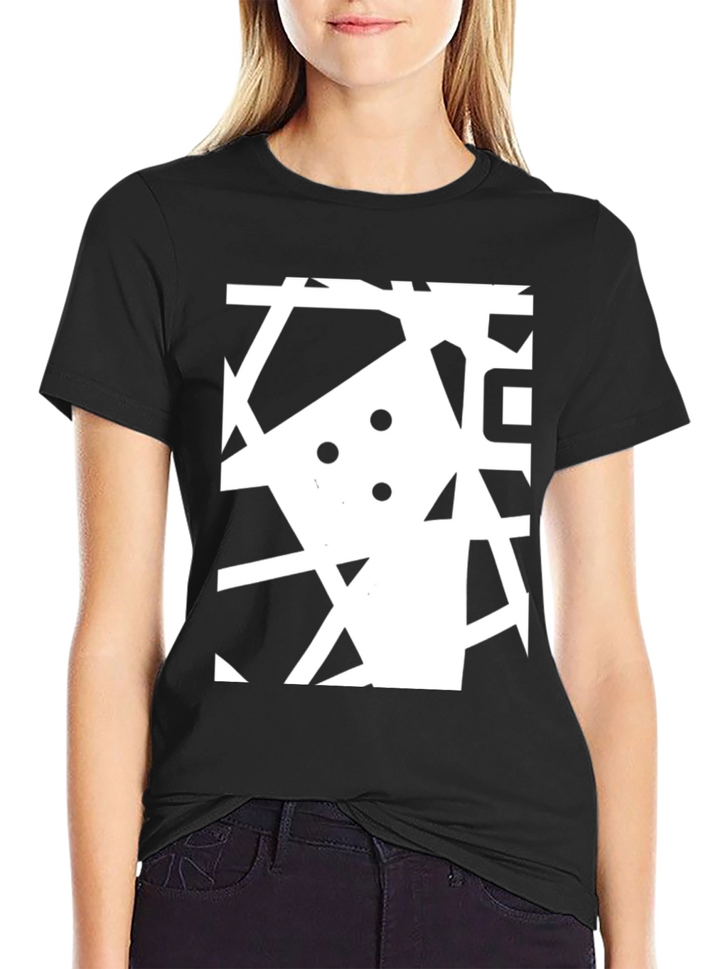 Abstract Graphic Black T-Shirt