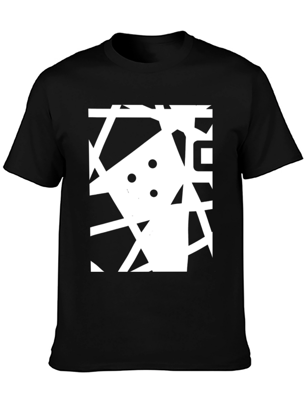 Abstract Graphic Black T-Shirt