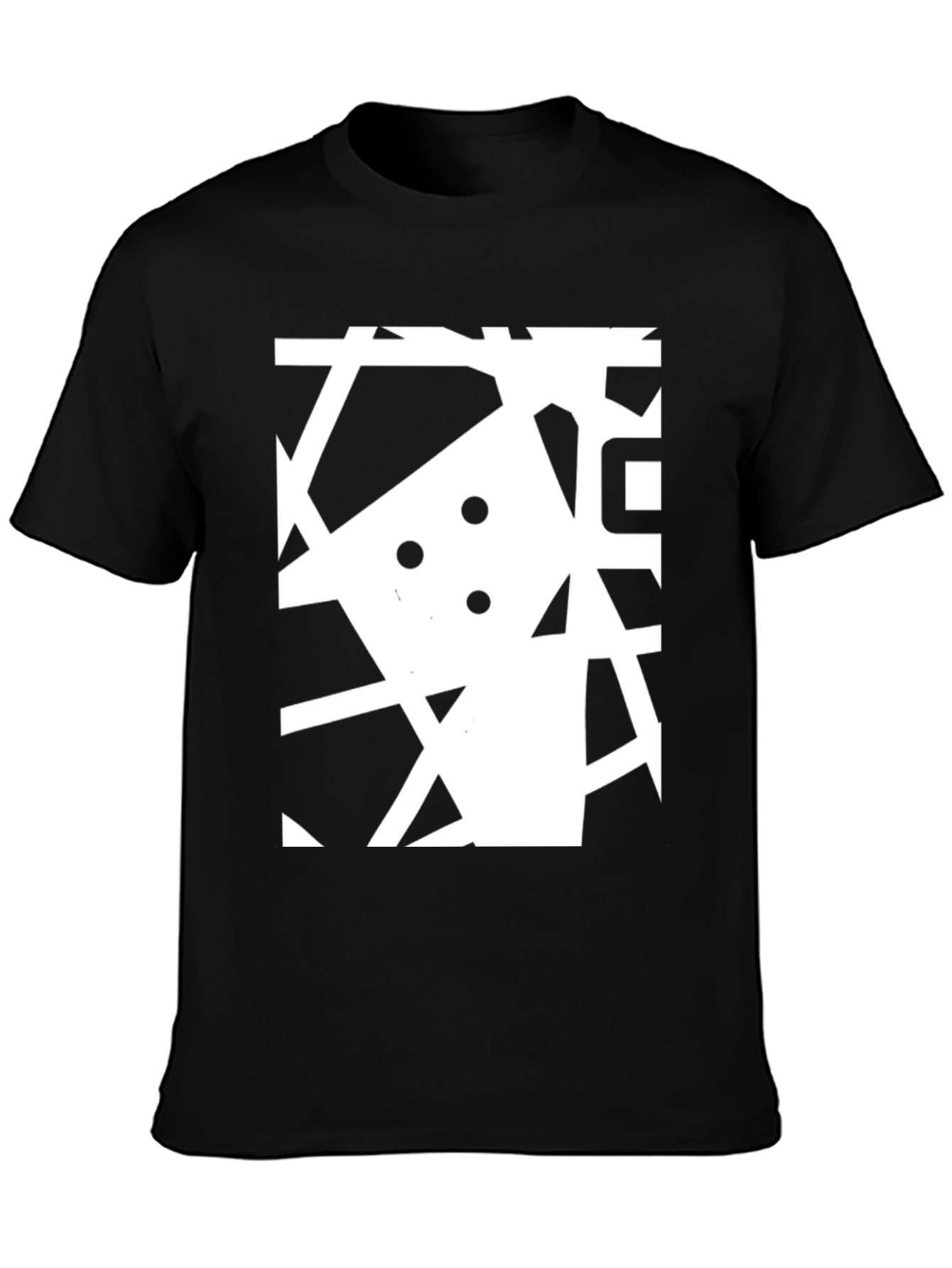 Abstract Graphic Black T-Shirt