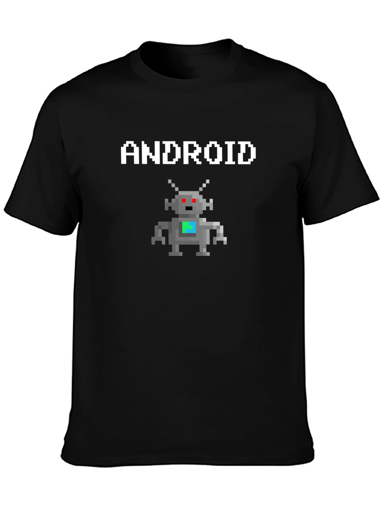 Android Pixel Art T-Shirt - Retro Geek Style