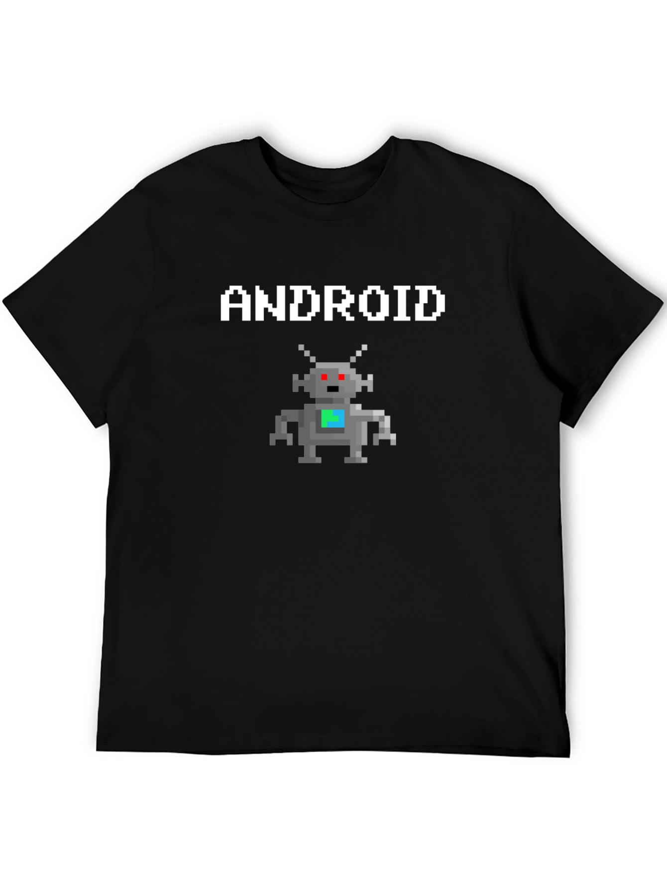 Android Pixel Art T-Shirt - Retro Geek Style