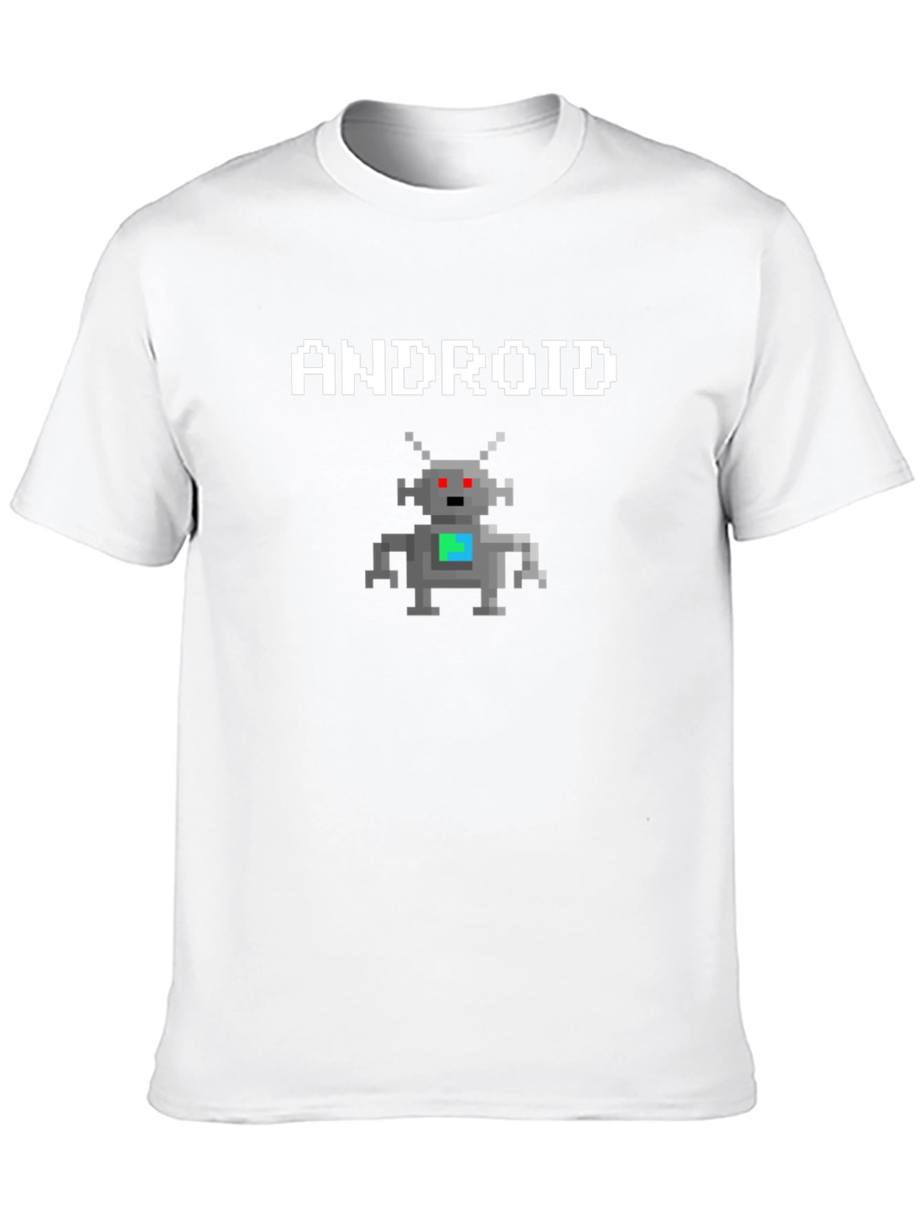 Android Pixel Art T-Shirt - Retro Geek Style