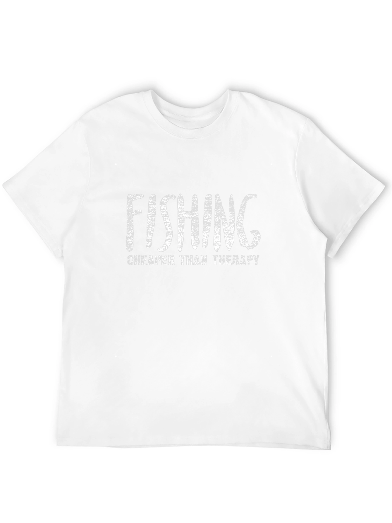 Fishing Cheaper Than Therapy Black T-Shirt
