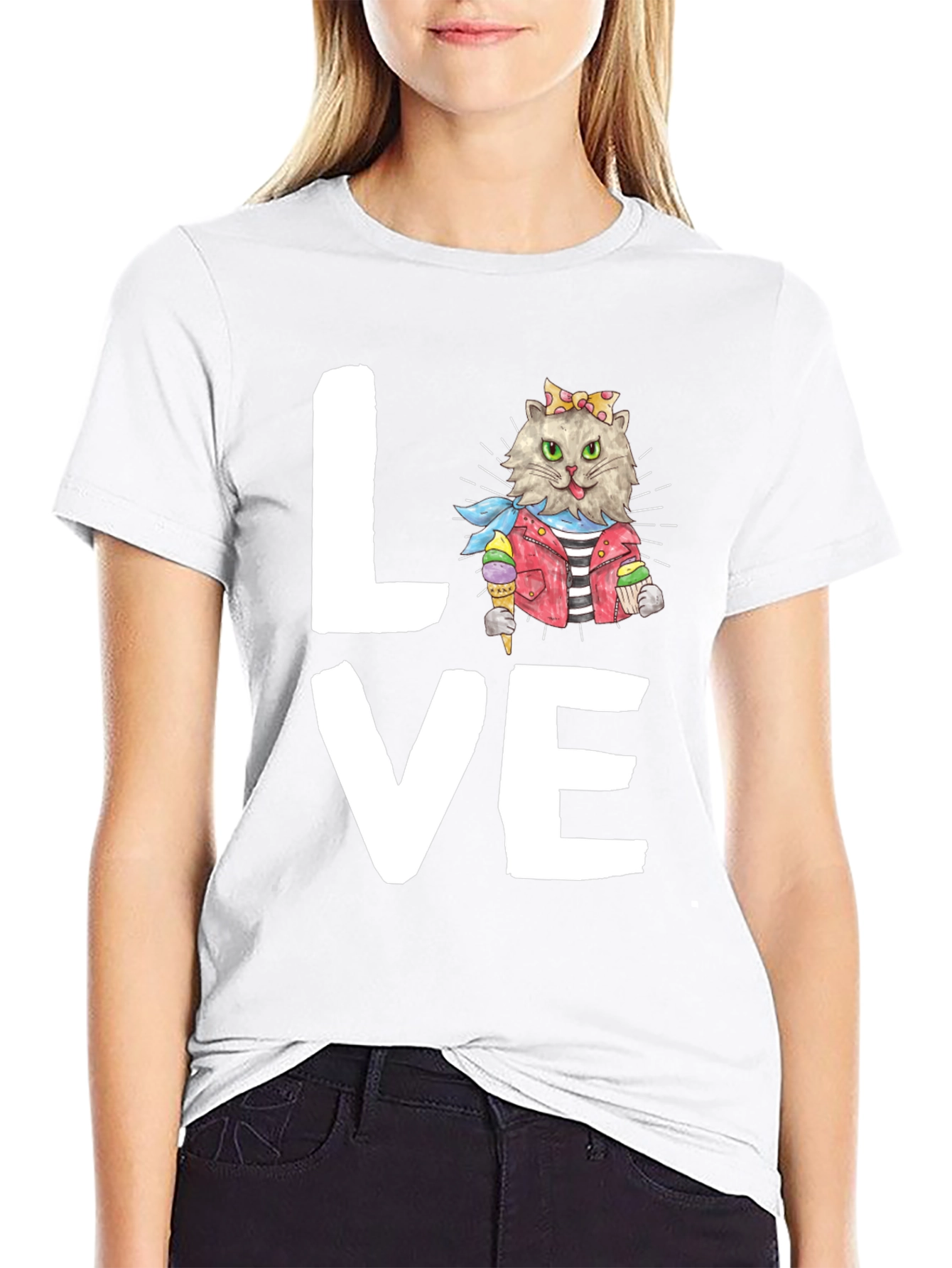 Love Cat Graphic Tee - Stylish Unisex Shirt