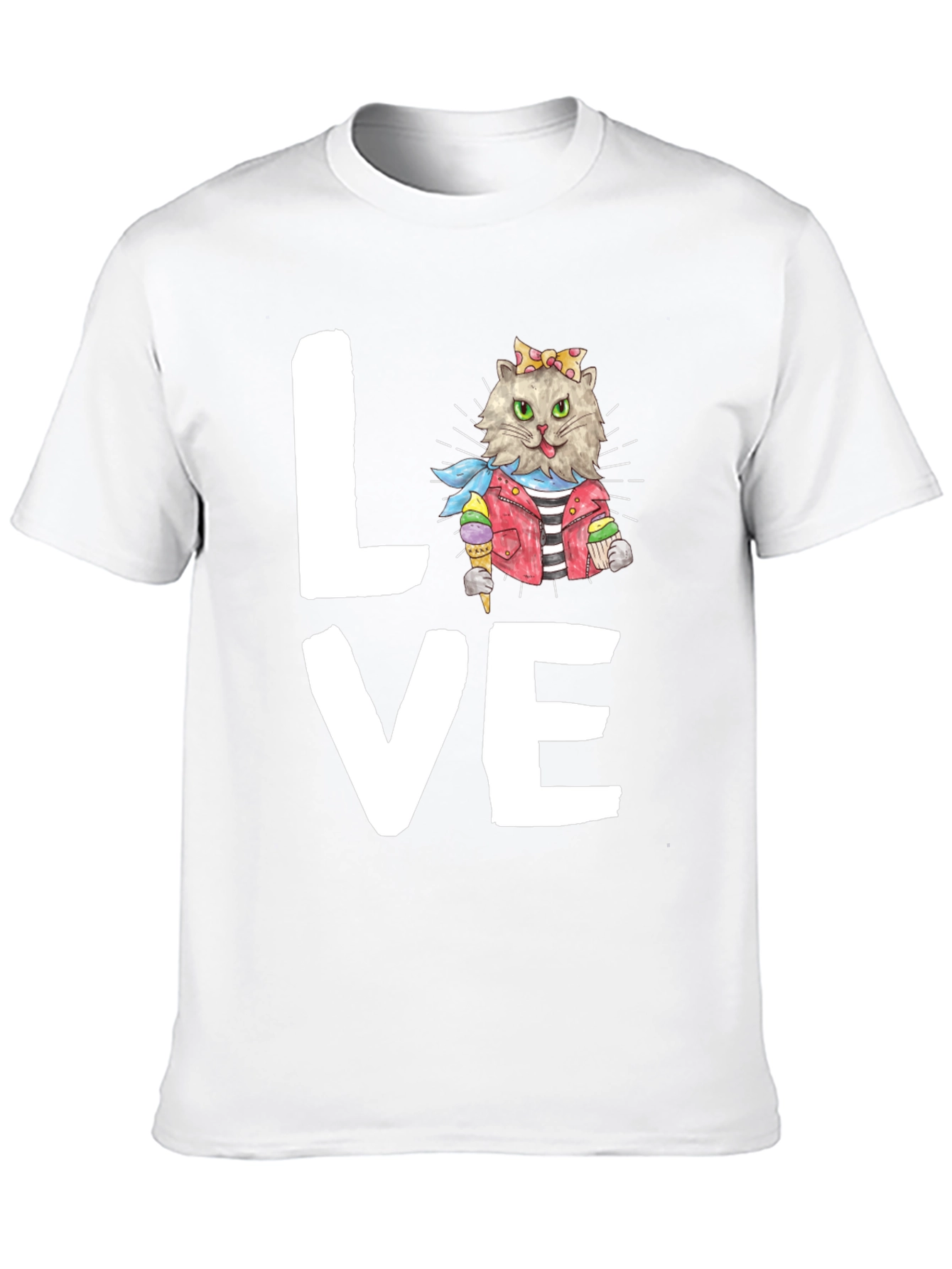 Love Cat Graphic Tee - Stylish Unisex Shirt