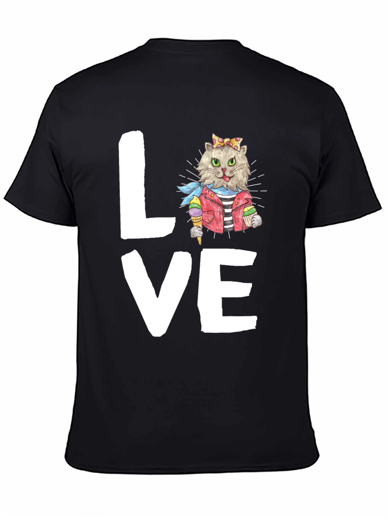 Love Cat Graphic Tee - Stylish Unisex Shirt