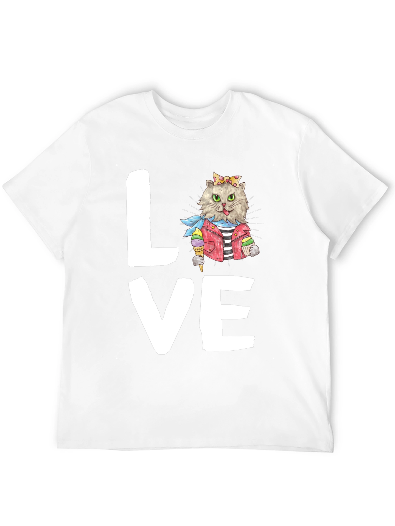 Love Cat Graphic Tee - Stylish Unisex Shirt