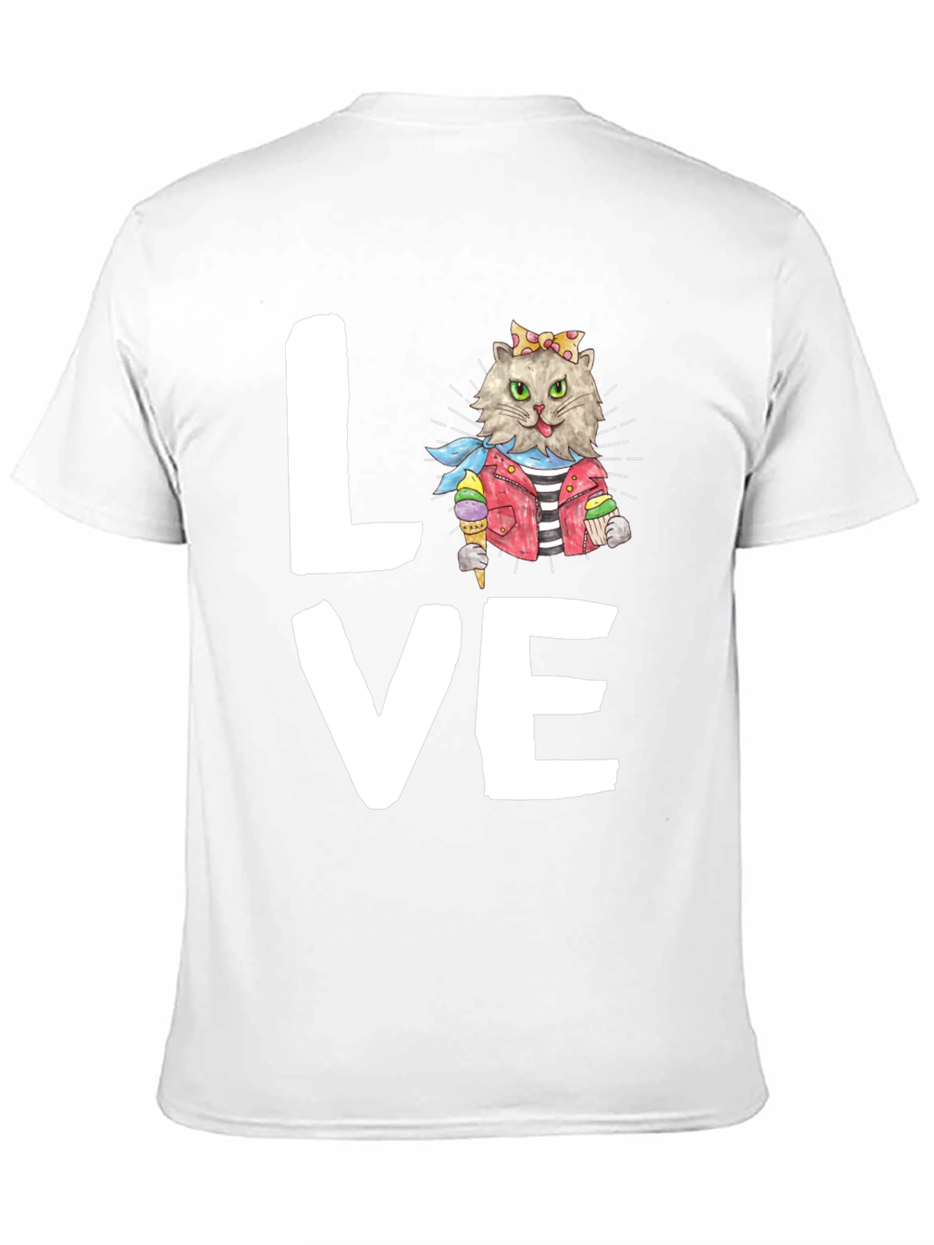 Love Cat Graphic Tee - Stylish Unisex Shirt