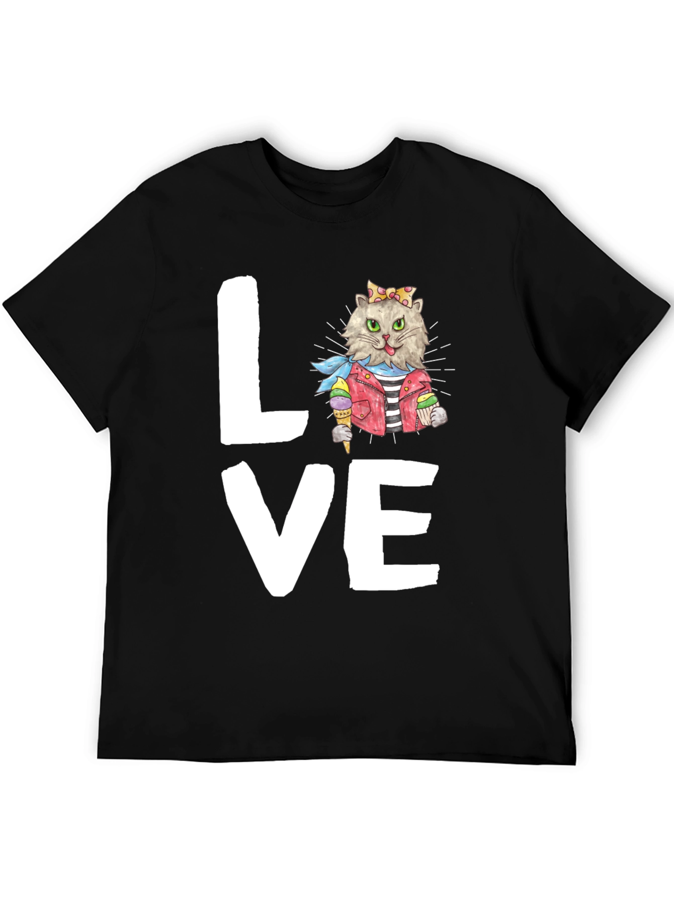 Love Cat Graphic Tee - Stylish Unisex Shirt