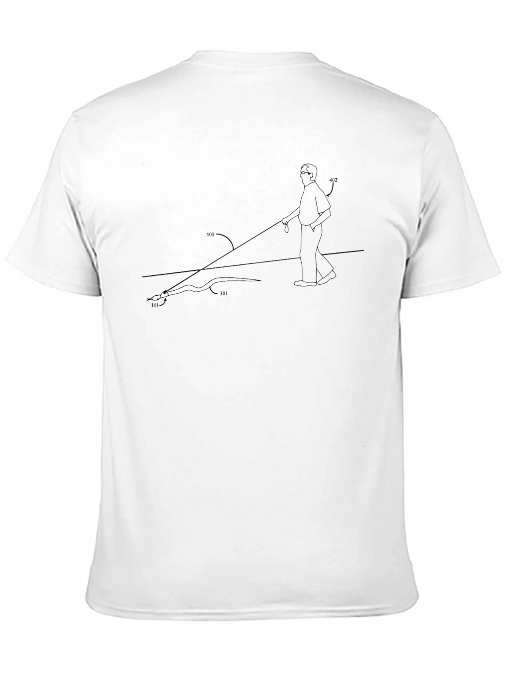 Blind Fishing Black T-Shirt - Unique Design