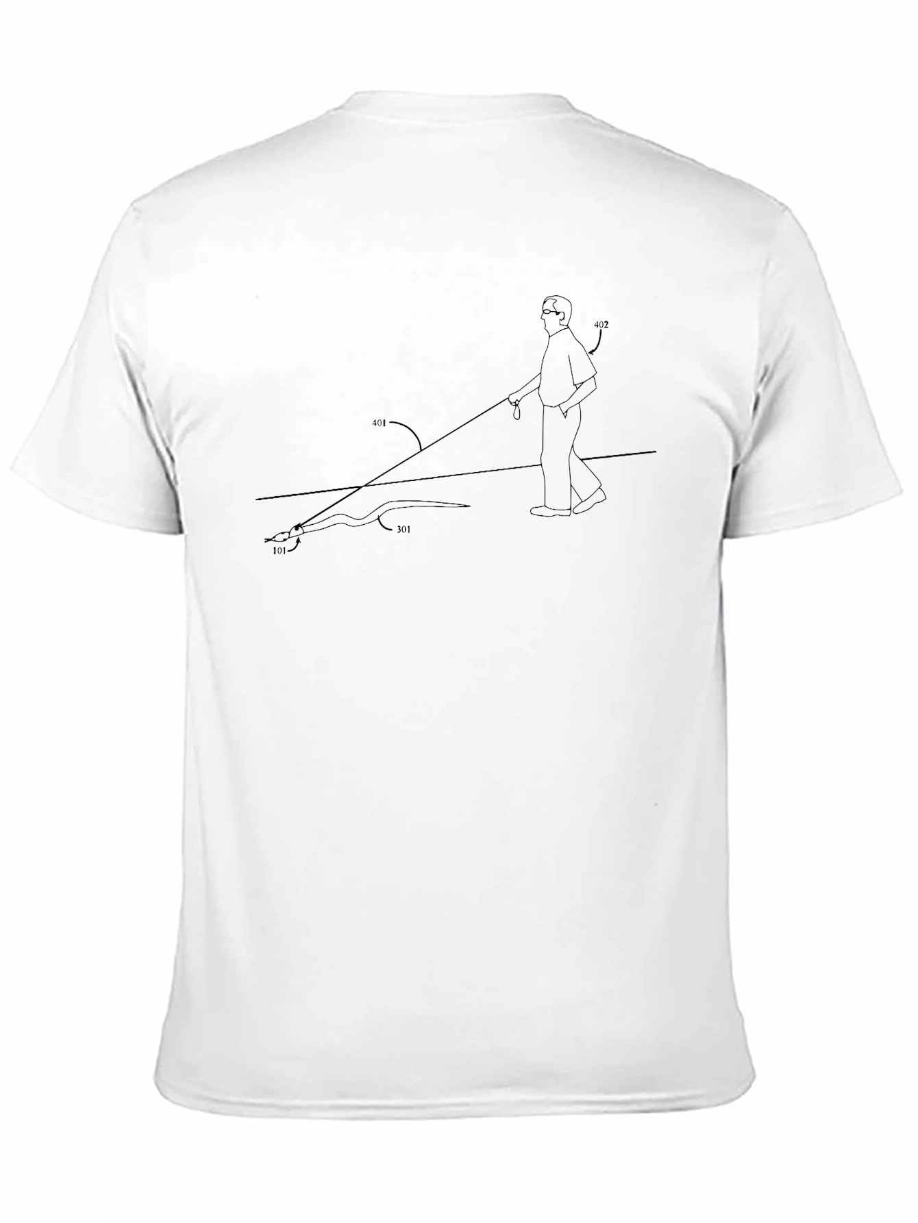 Blind Fishing Black T-Shirt - Unique Design
