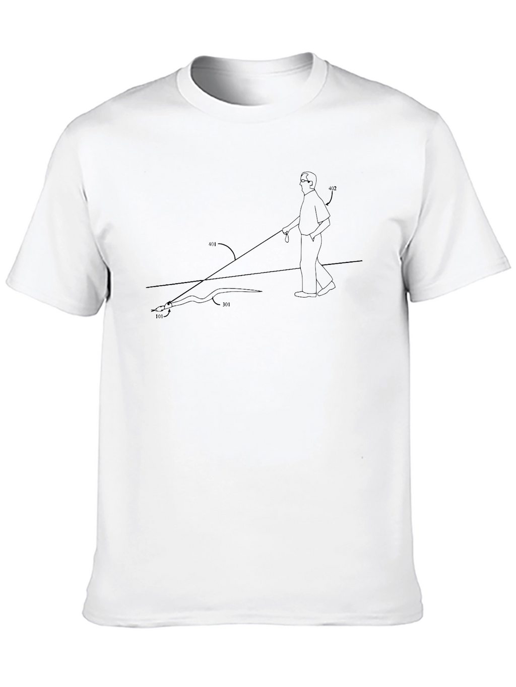 Blind Fishing Black T-Shirt - Unique Design
