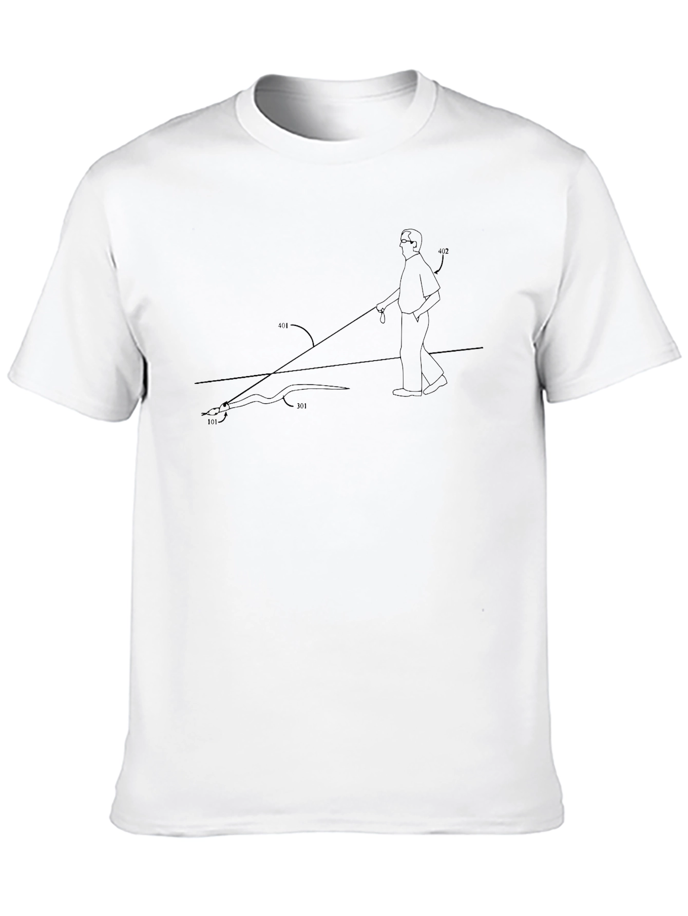 Blind Fishing Black T-Shirt - Unique Design