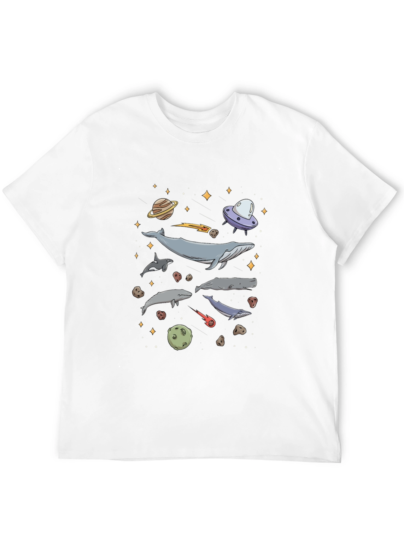 Cosmic Whale Black T-Shirt