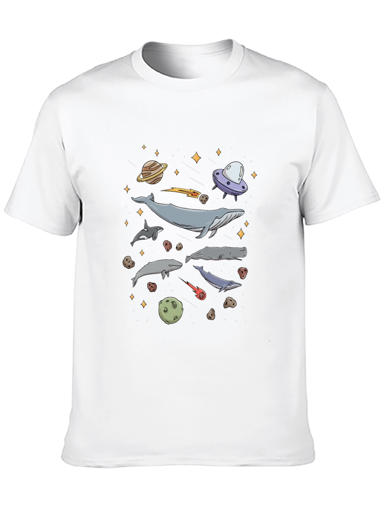 Cosmic Whale Black T-Shirt