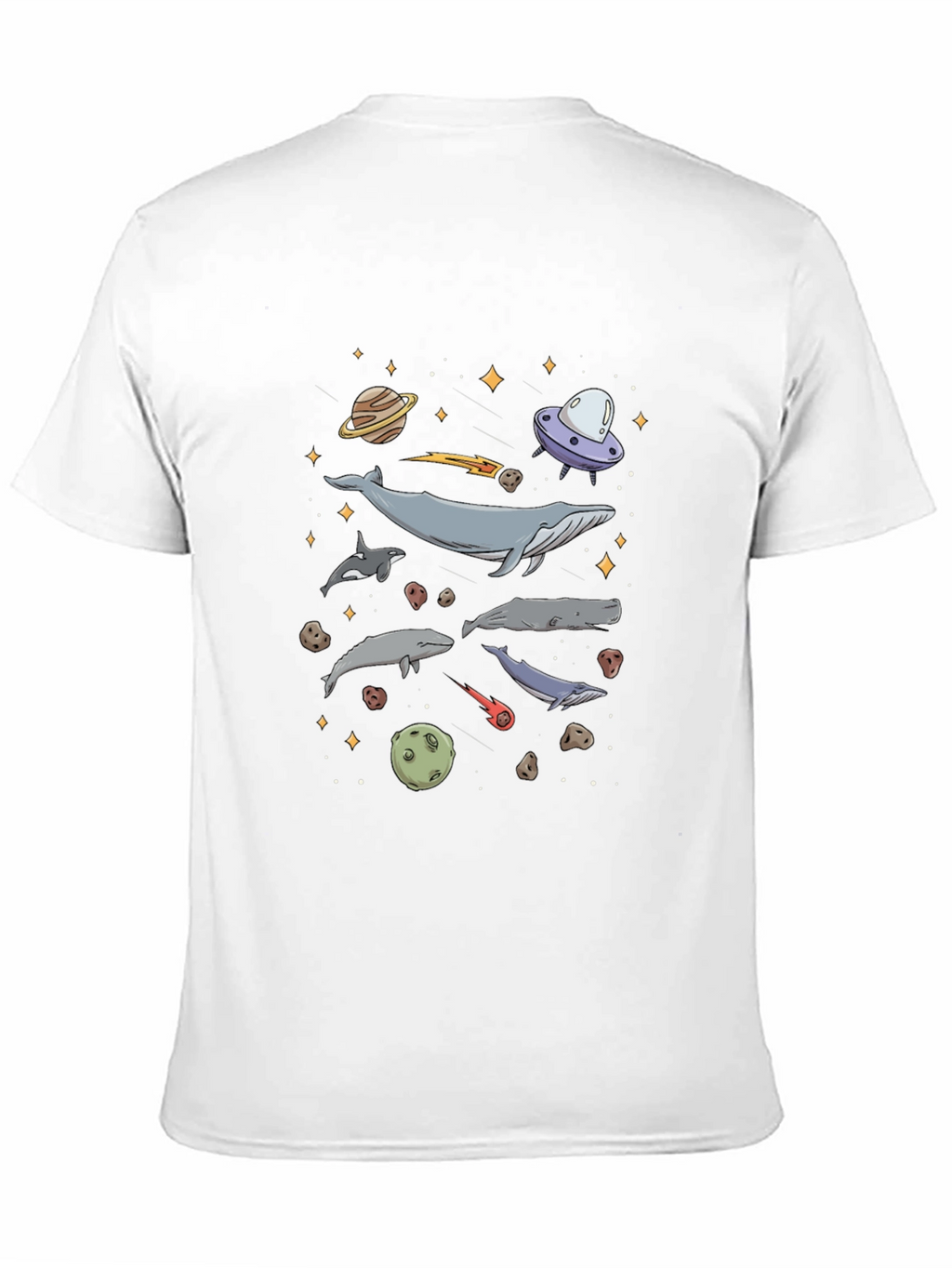 Cosmic Whale Black T-Shirt