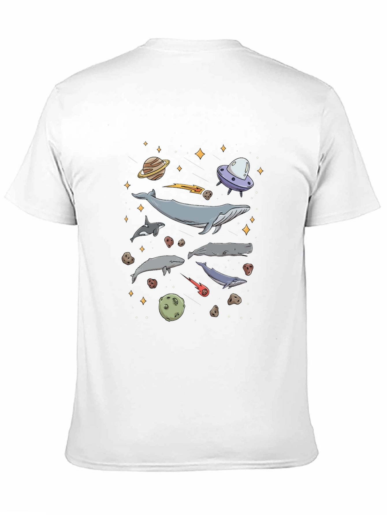 Cosmic Whale Black T-Shirt