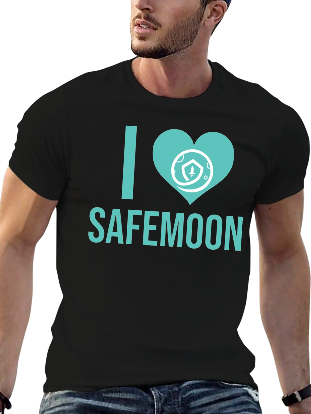 I Love Safemoon Crypto Black T-Shirt