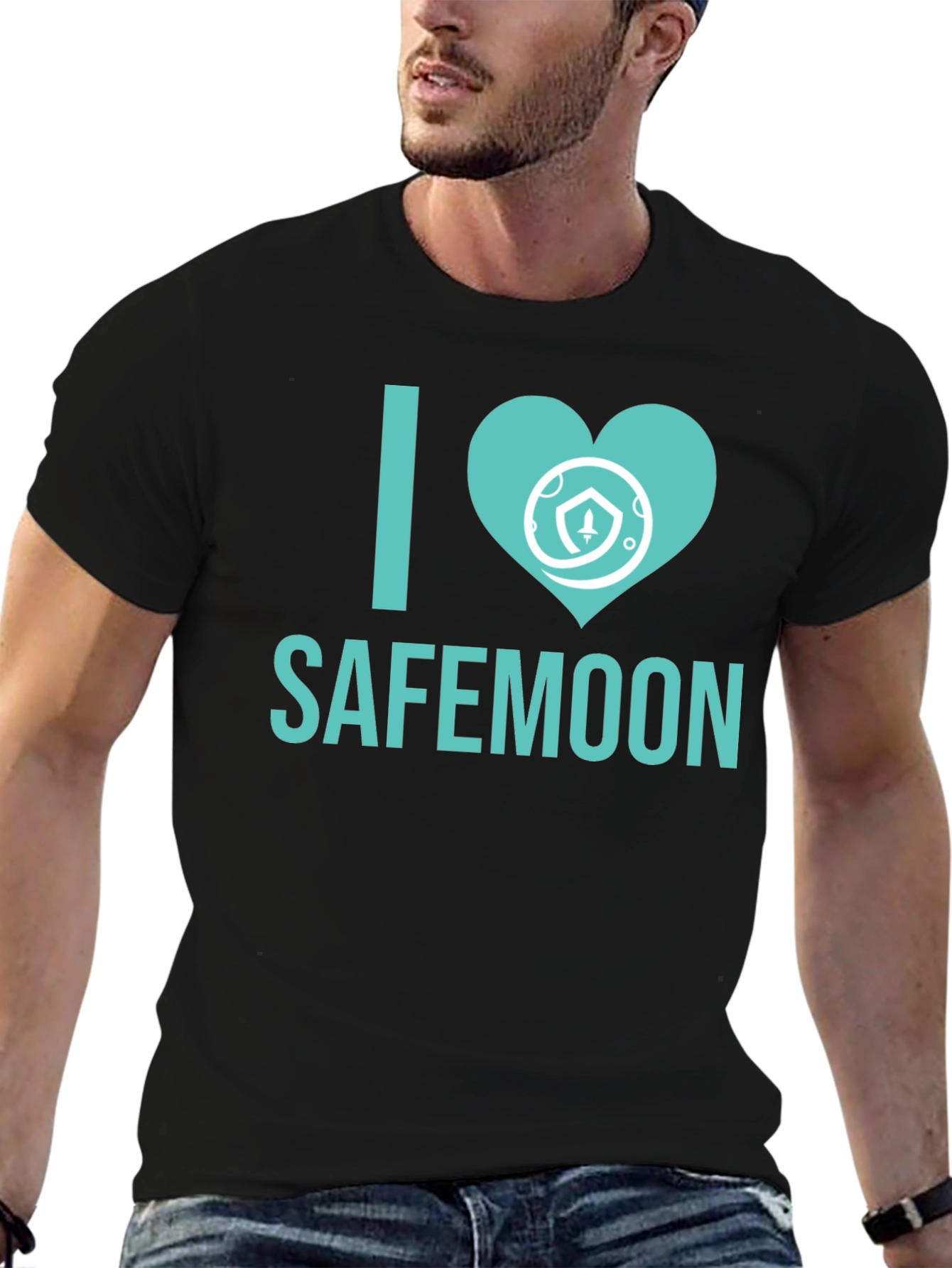 I Love Safemoon Crypto Black T-Shirt