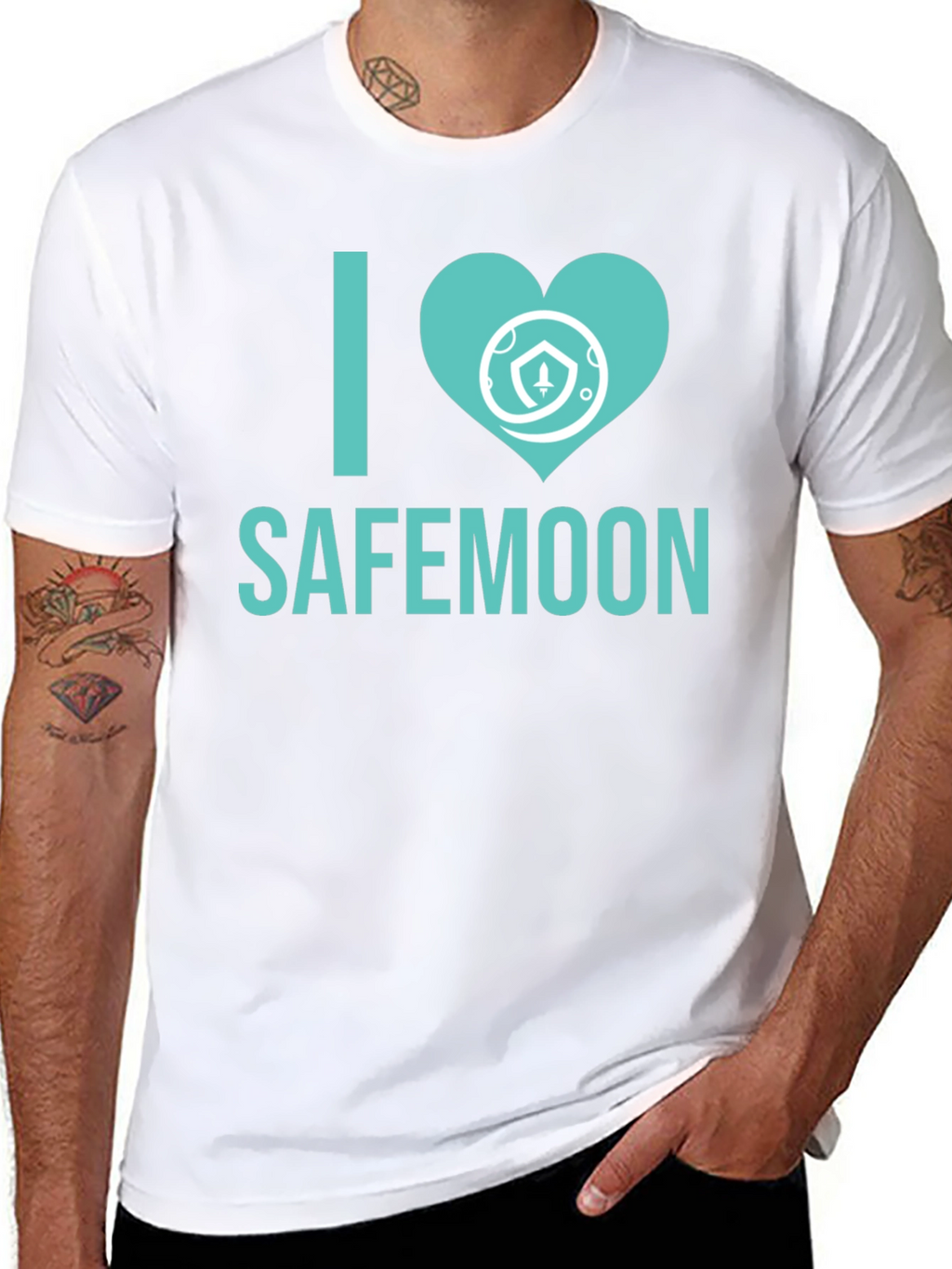 I Love Safemoon Crypto Black T-Shirt