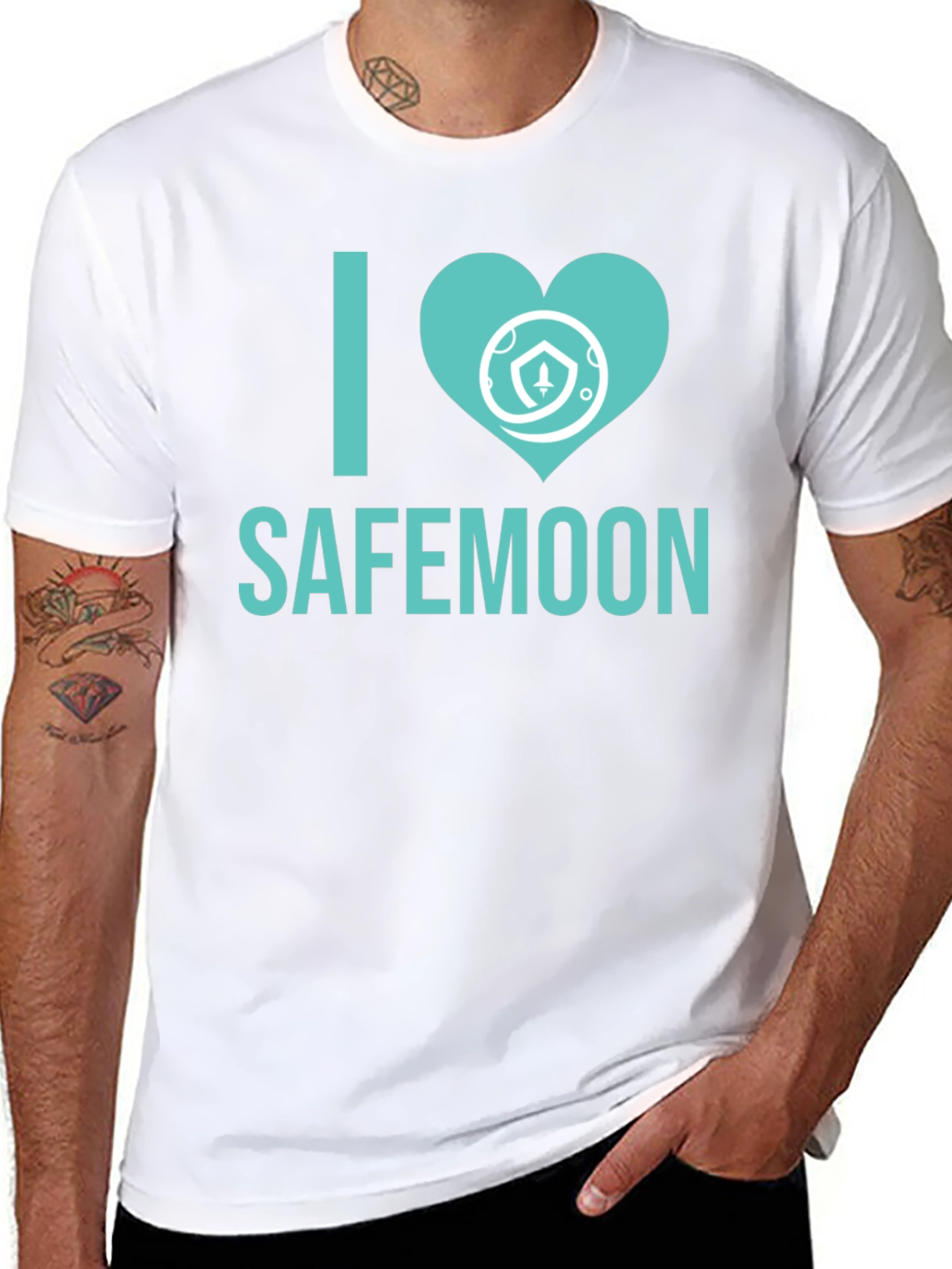 I Love Safemoon Crypto Black T-Shirt