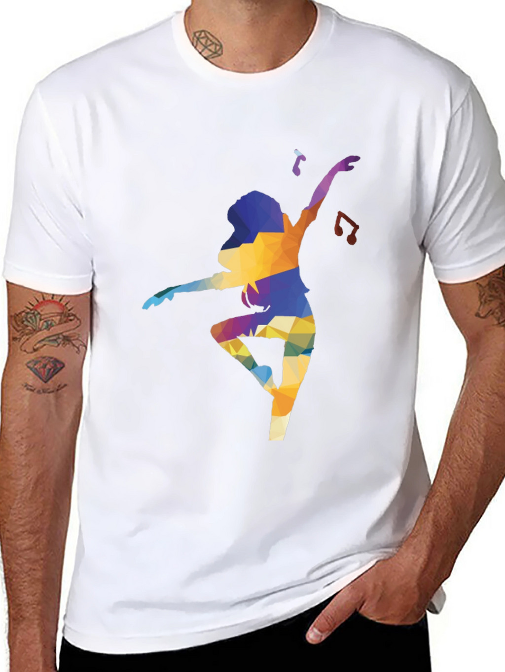 Abstract Dancer Graphic T-Shirt