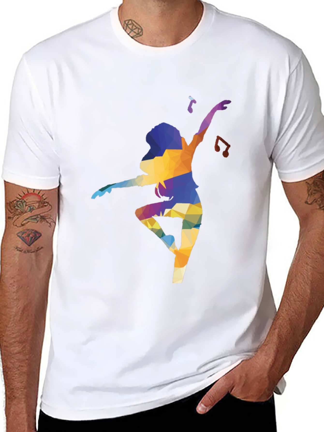 Abstract Dancer Graphic T-Shirt