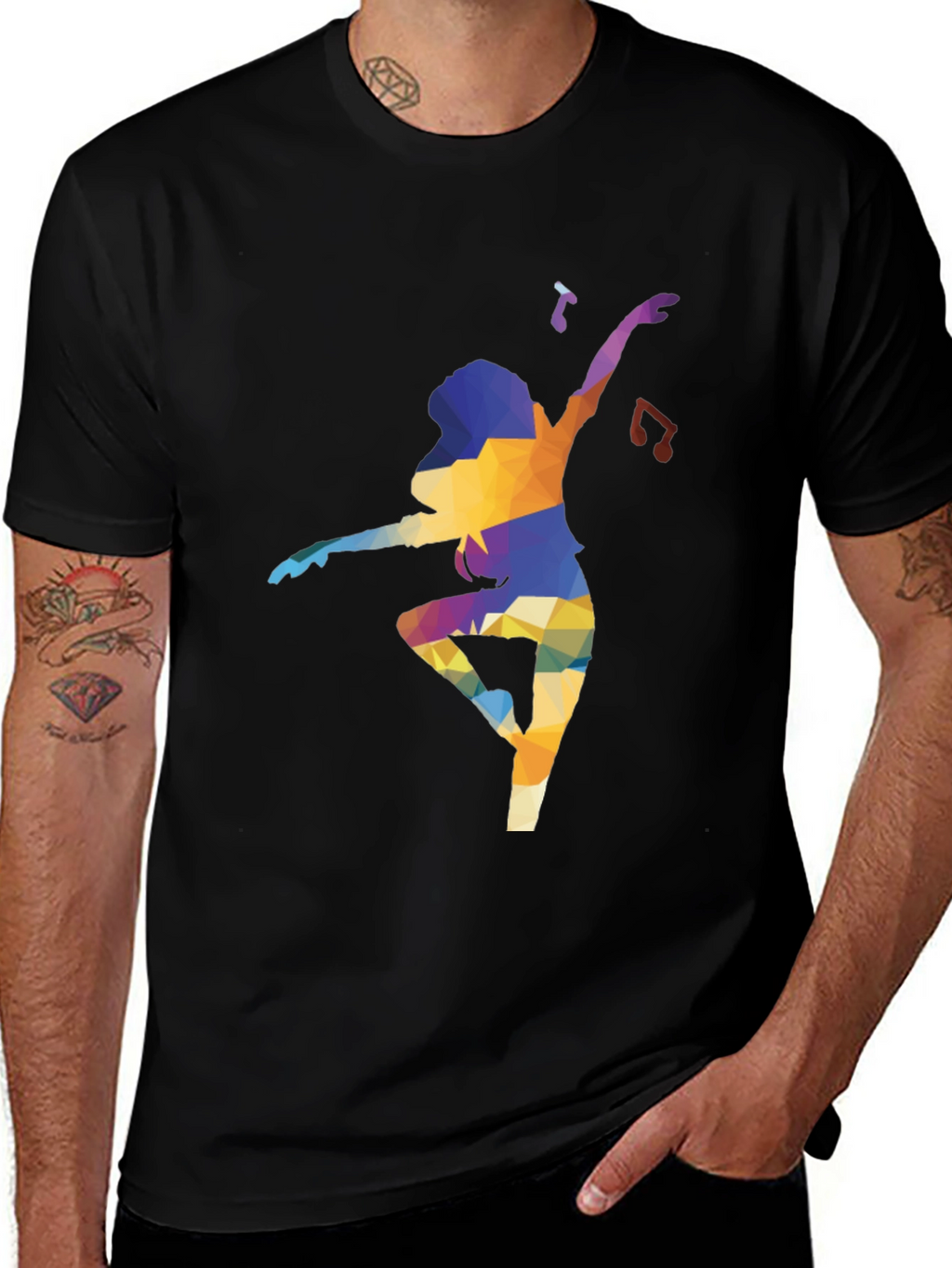 Abstract Dancer Graphic T-Shirt
