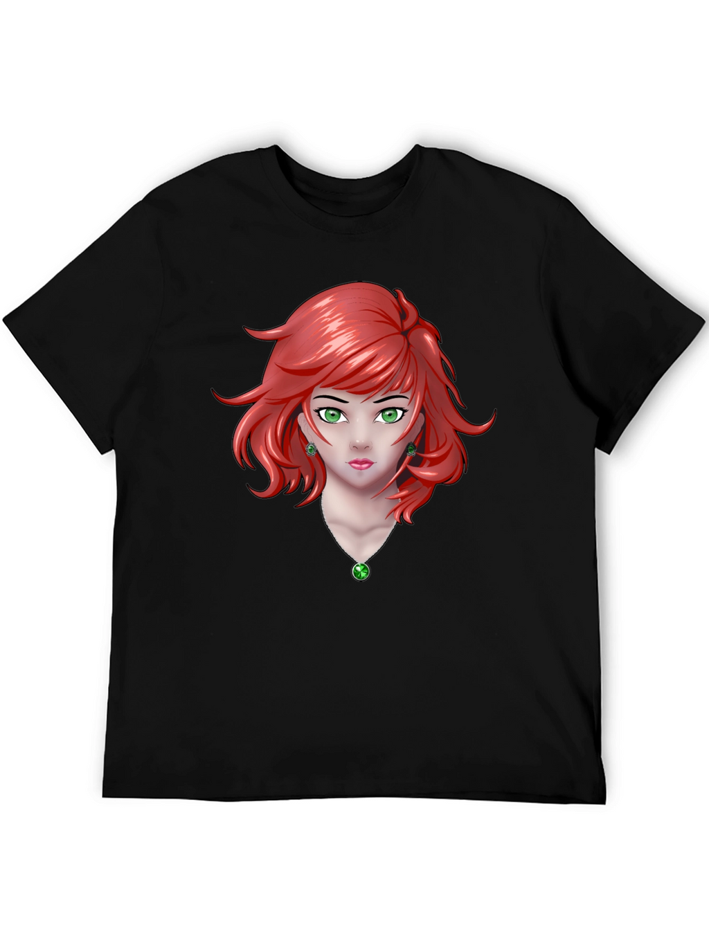 Anime Girl Graphic Black T-Shirt