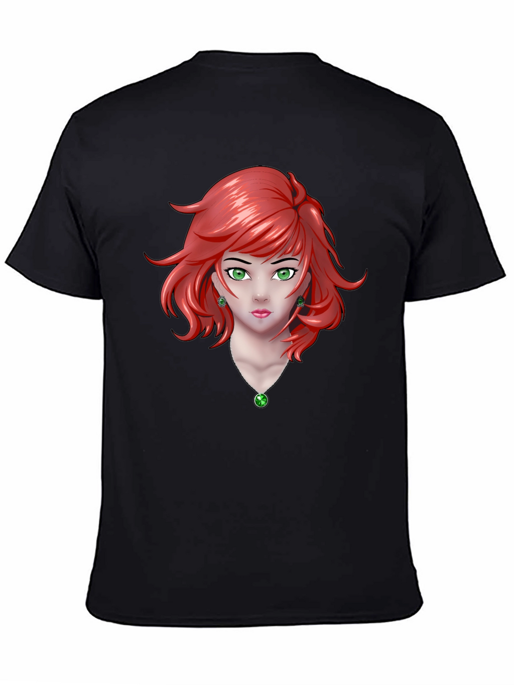Anime Girl Graphic Black T-Shirt