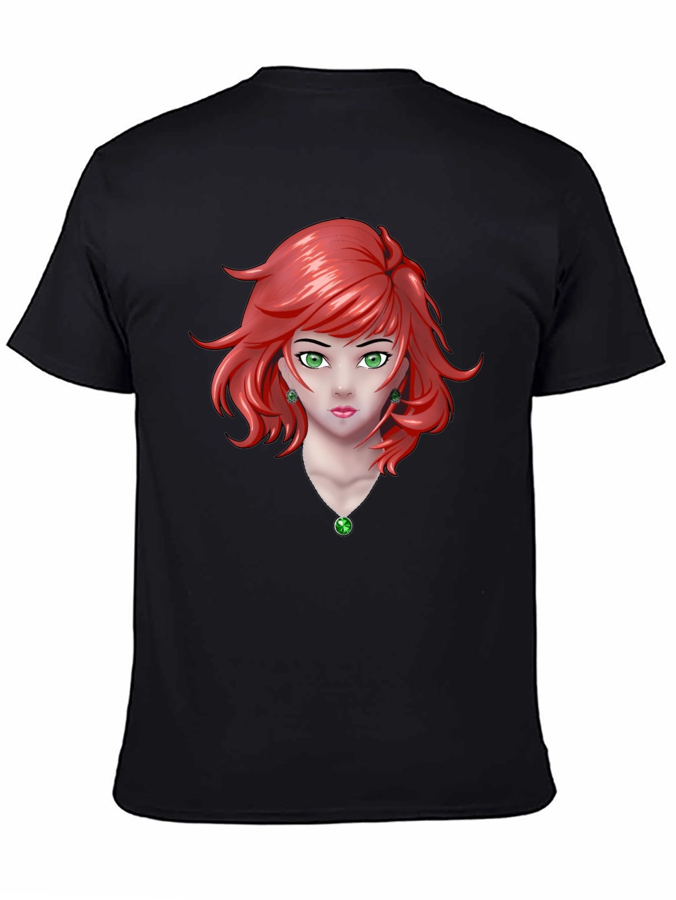 Anime Girl Graphic Black T-Shirt