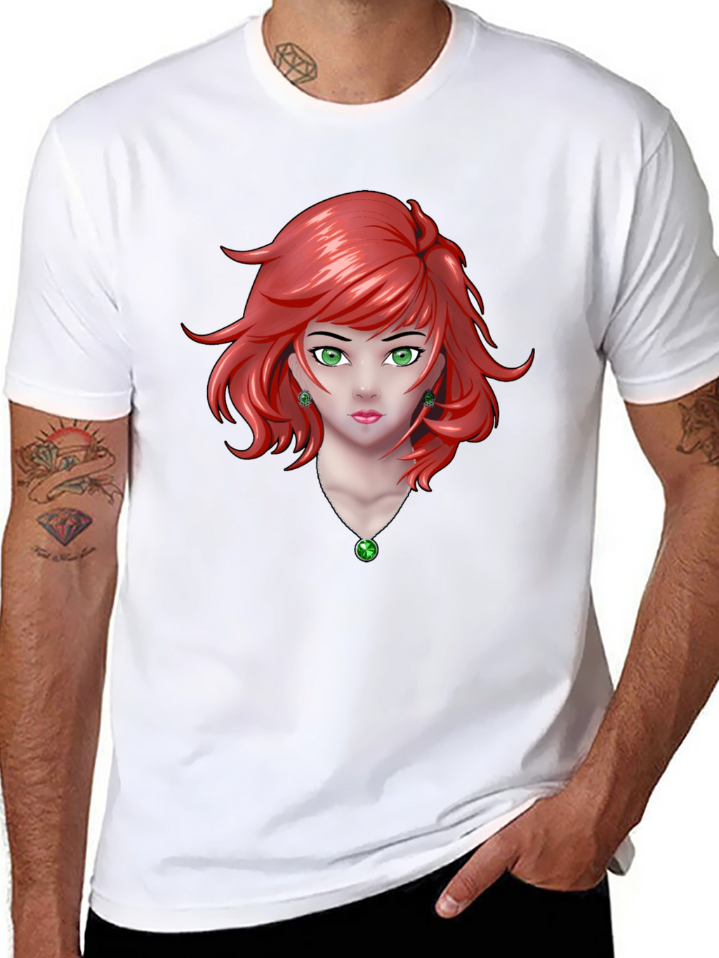 Anime Girl Graphic Black T-Shirt