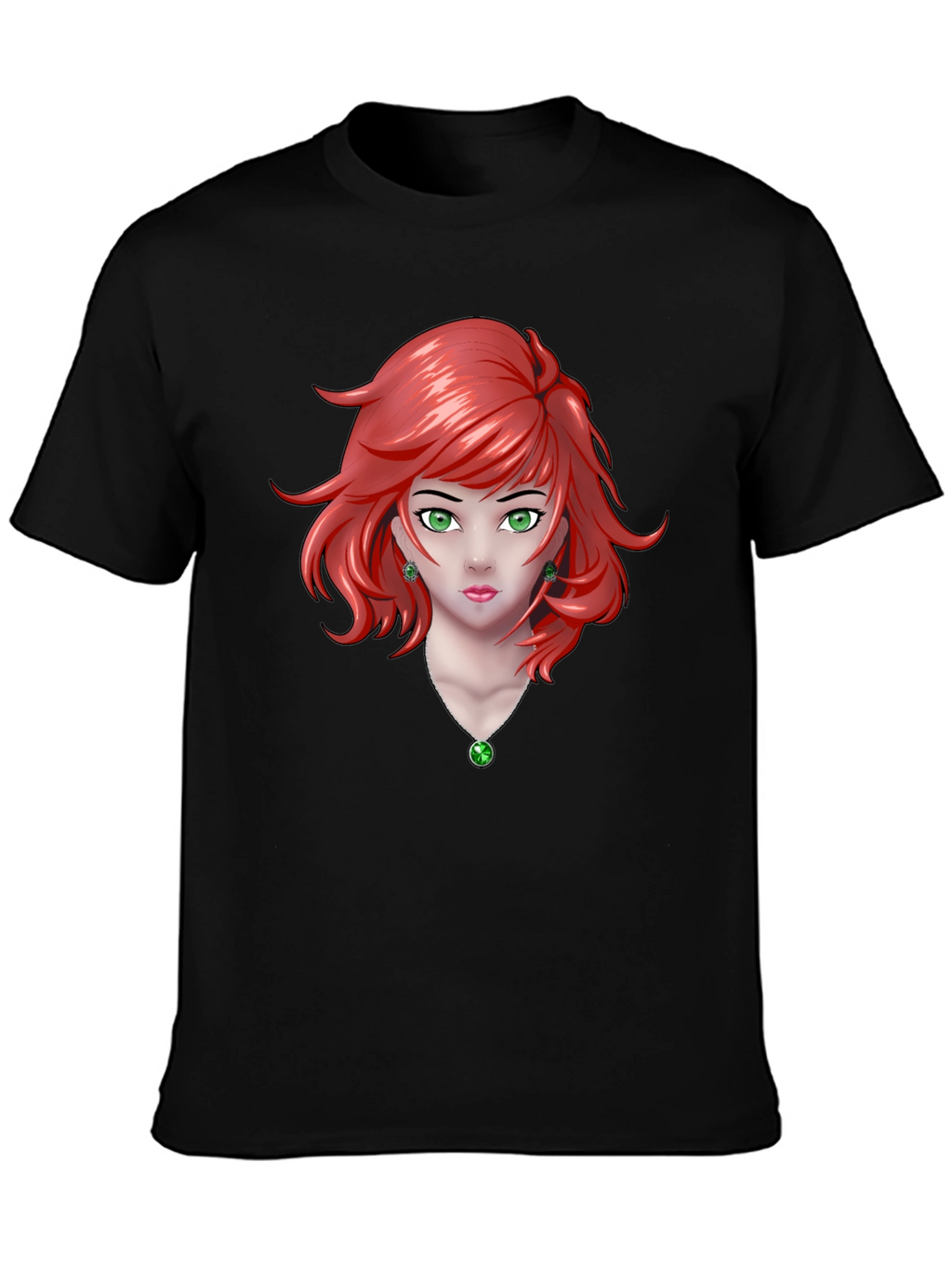 Anime Girl Graphic Black T-Shirt