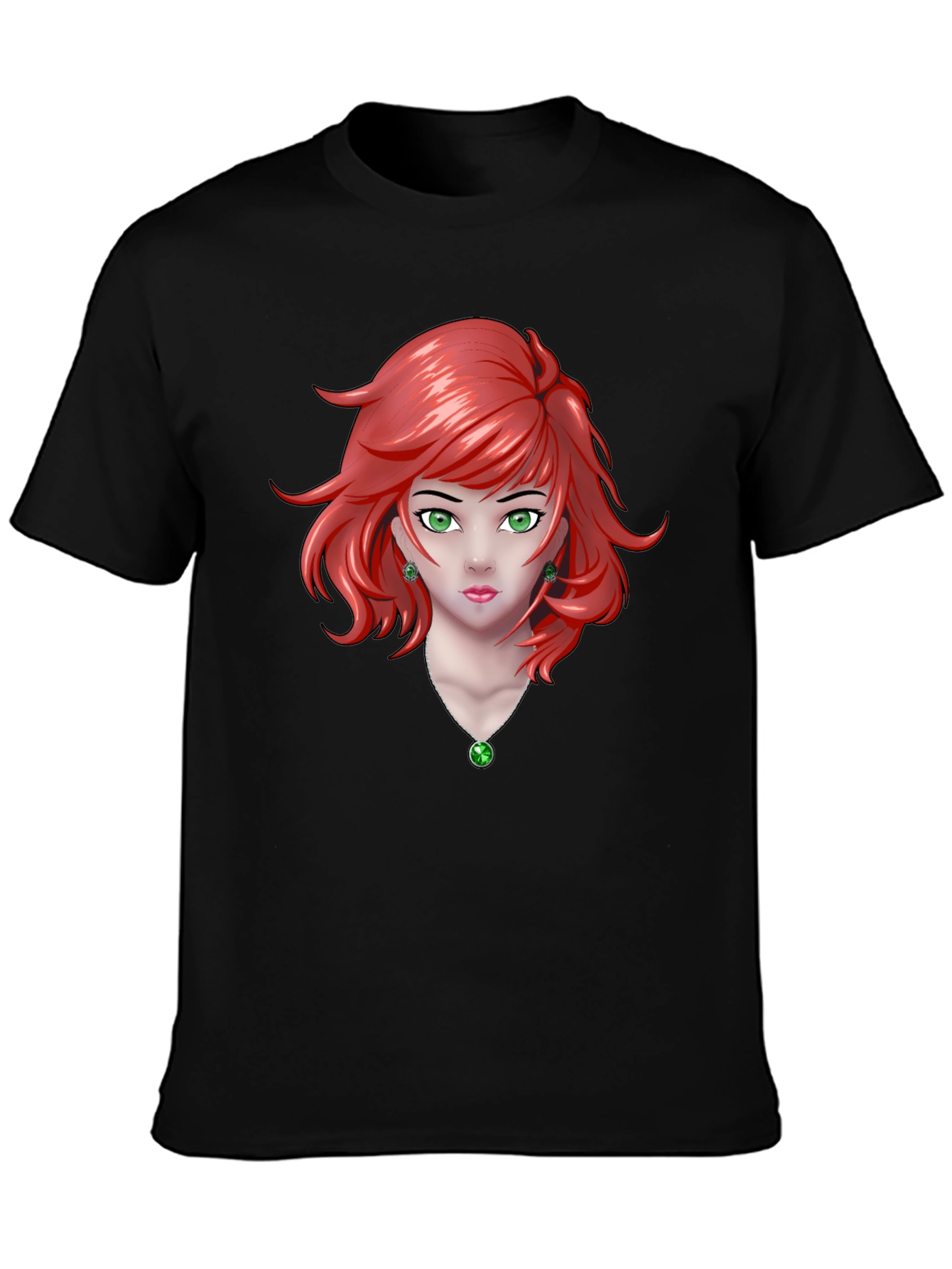 Anime Girl Graphic Black T-Shirt