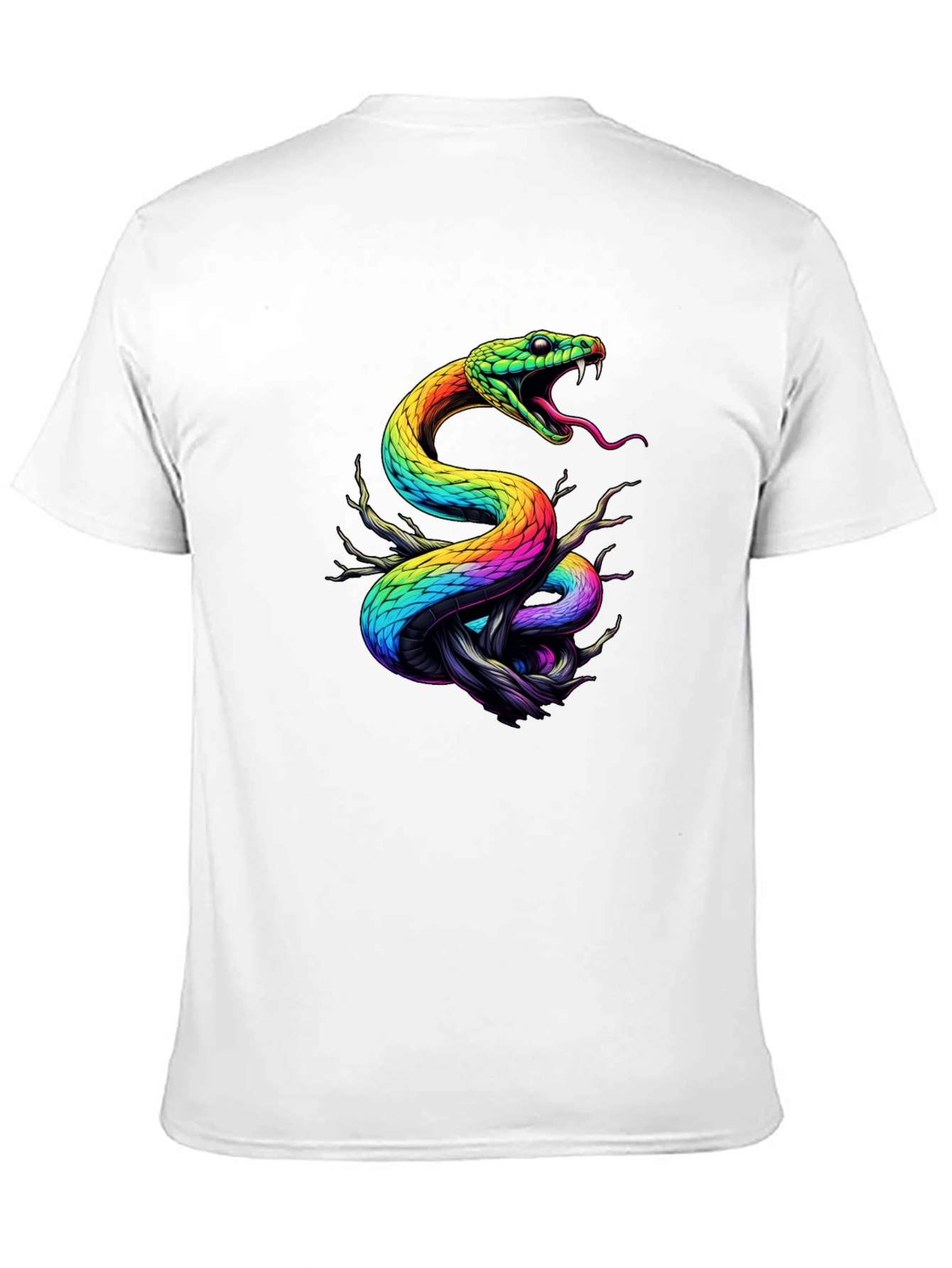 Rainbow Snake Graphic Black T-Shirt