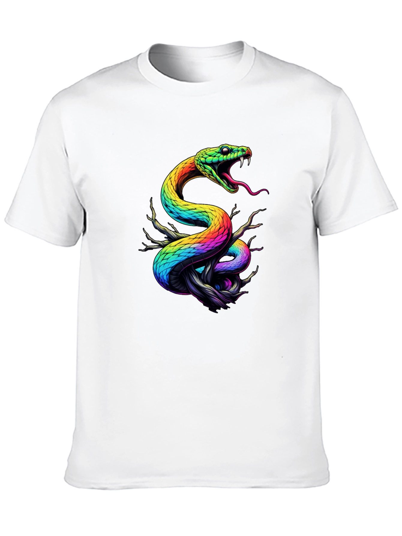 Rainbow Snake Graphic Black T-Shirt