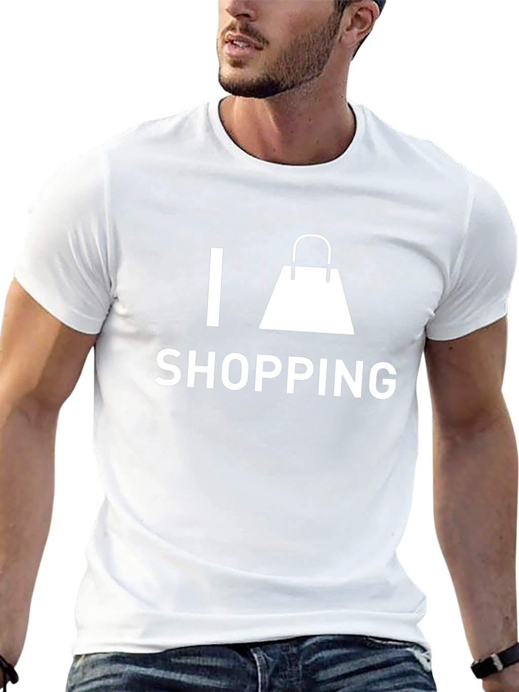 I Love Shopping Black T-Shirt