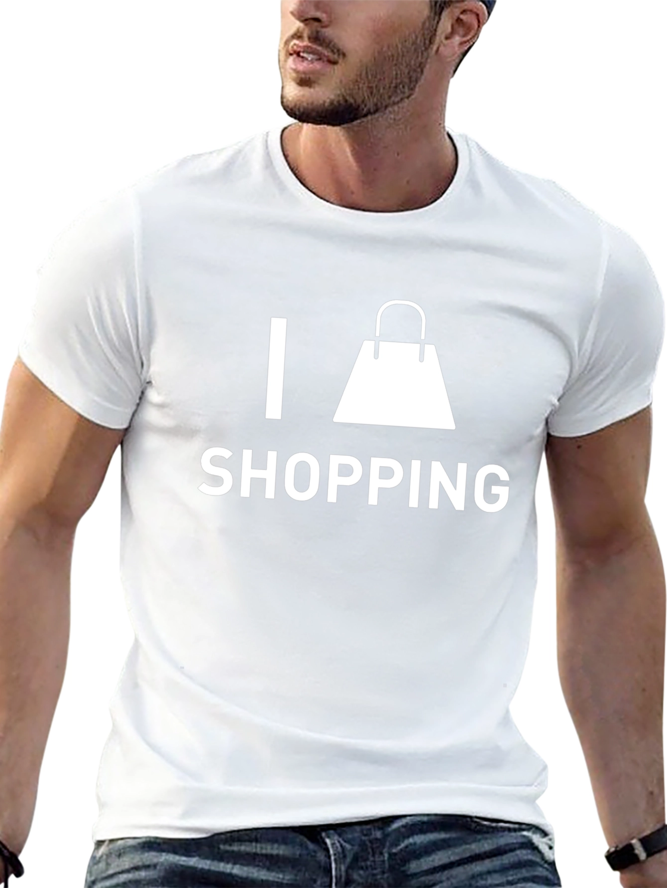 I Love Shopping Black T-Shirt