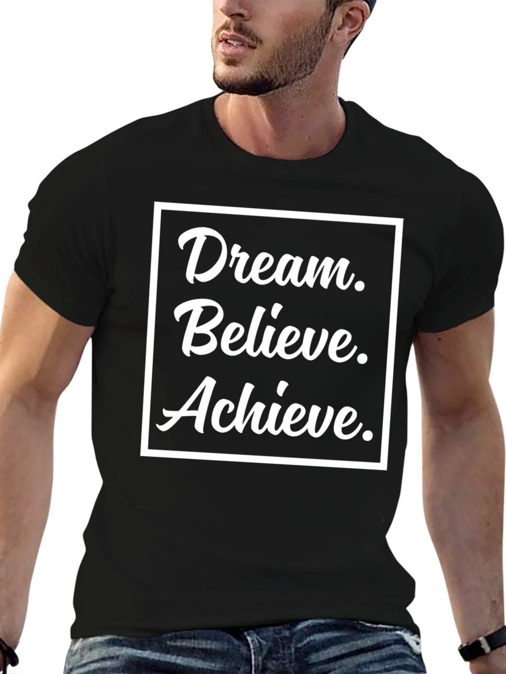 Dream Believe Achieve Black T-Shirt