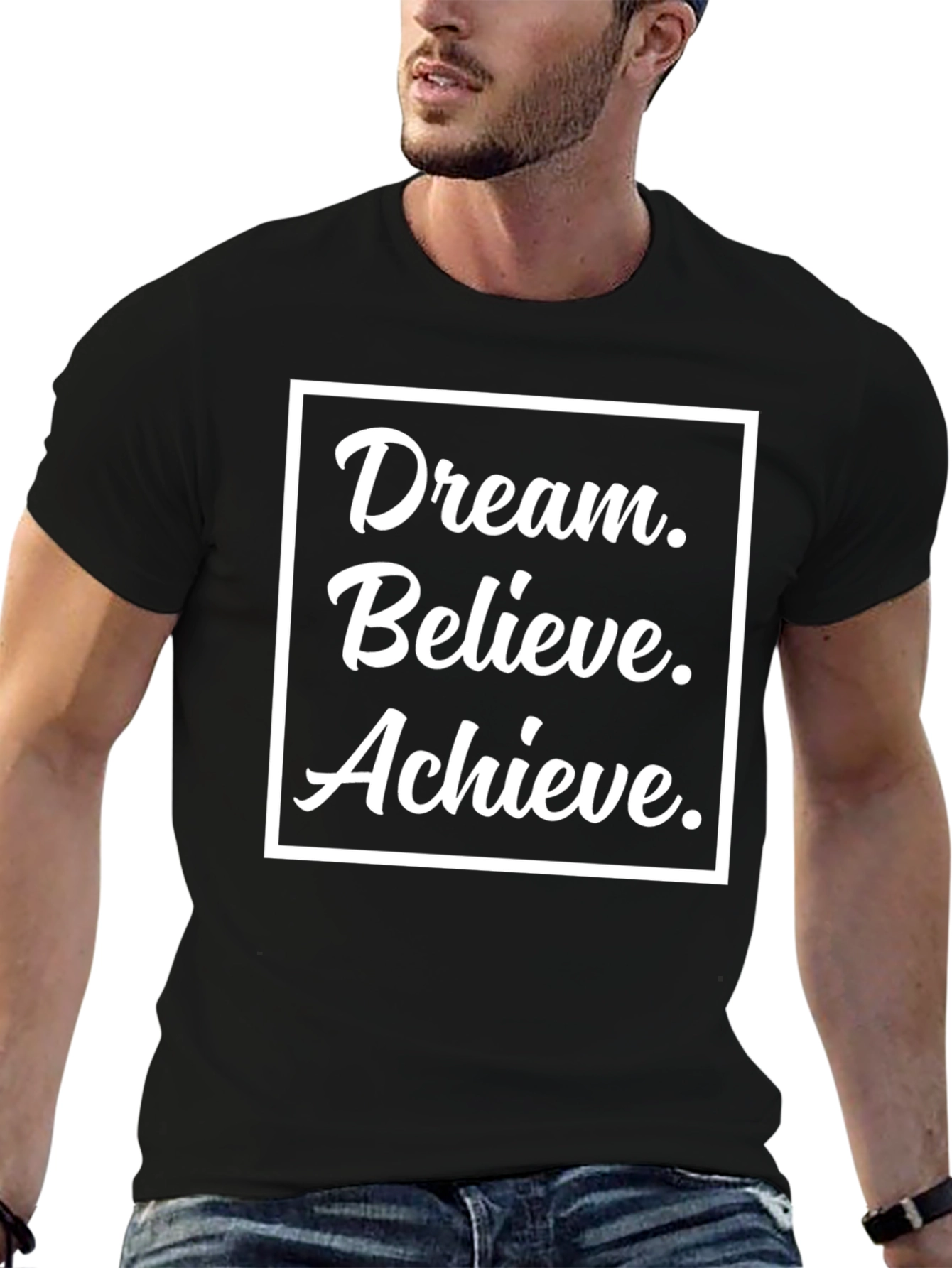 Dream Believe Achieve Black T-Shirt