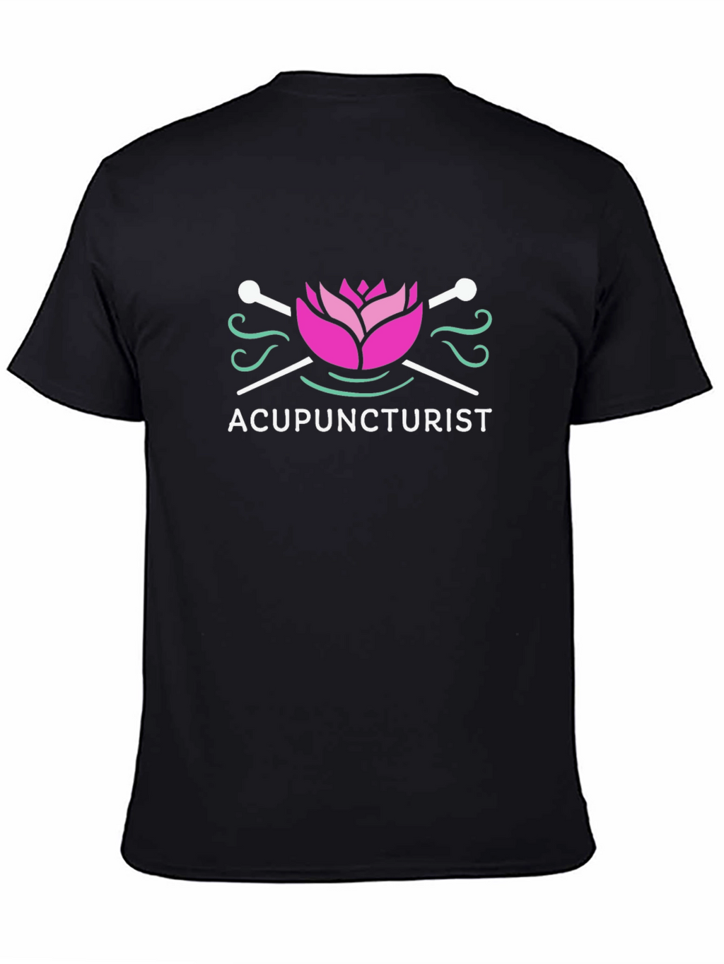 Acupuncturist Graphic T-Shirt - Black Cotton Blend