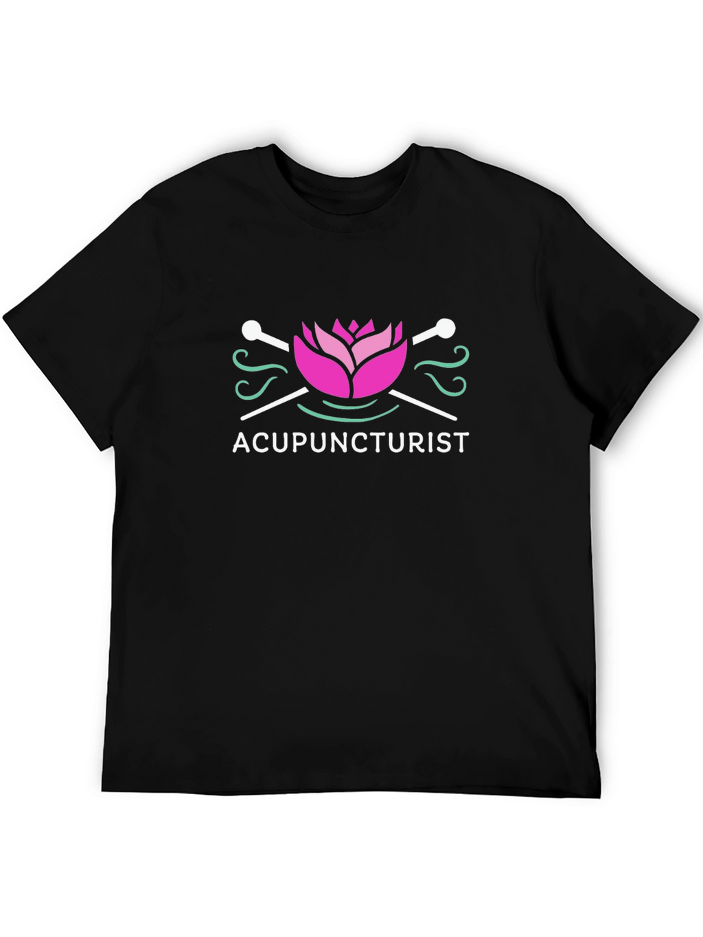 Acupuncturist Graphic T-Shirt - Black Cotton Blend